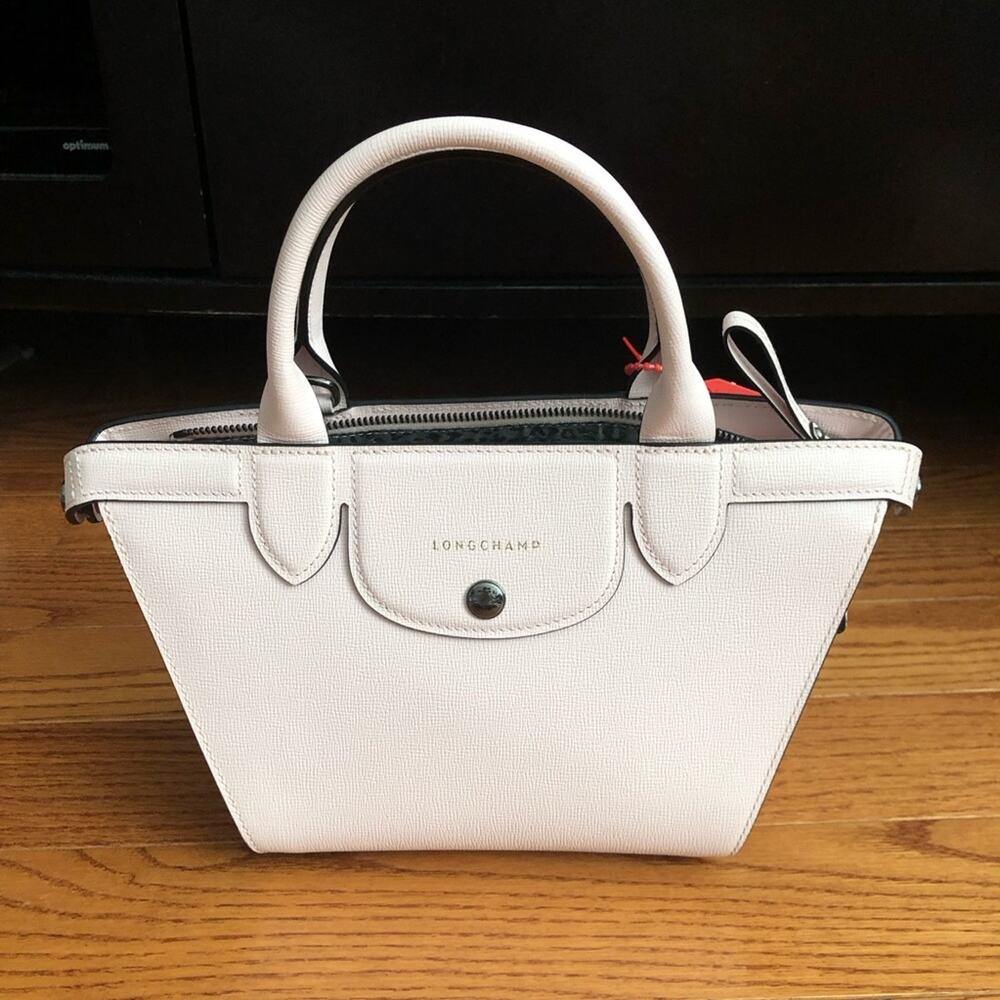 Longchamp RARE Le Pliage Heritage Top Handle Small Leather Pink Handbag NWOT - Picture 11 of 11